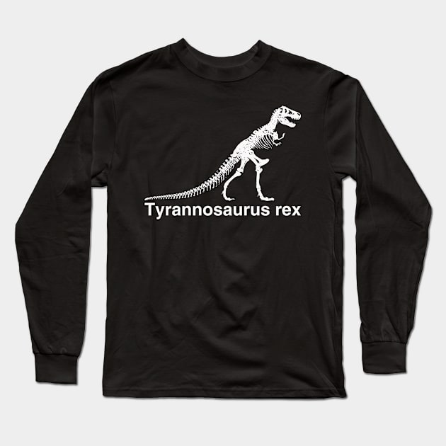 T-Rex Skeleton Dinosaur Long Sleeve T-Shirt by mBs